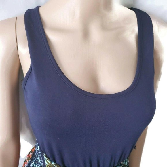 Love Fire Women's Belted Waist Multicolor Print Maxi Summer Dress Size Medium - Picture 5 of 11